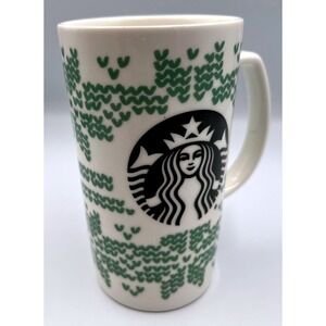 Starbucks 16oz Ceramic Knit Sweater Design Tall Coffee Mug 2015